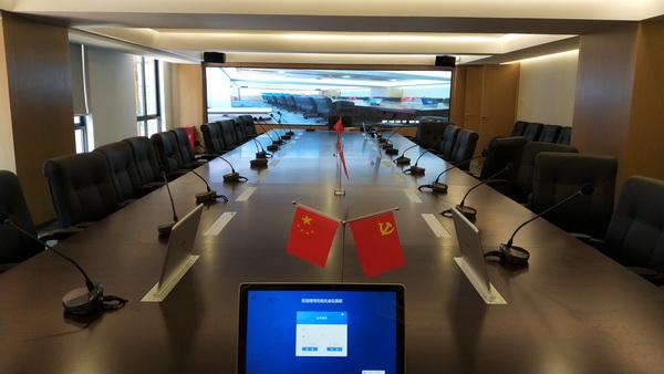 党群活动中心视频会议室LED电子显屏解决方案(图4) 鼎恩LED显示屏按需定制